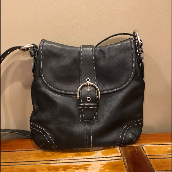 Coach Handbags - Coach Black Leather Crossbody Bag